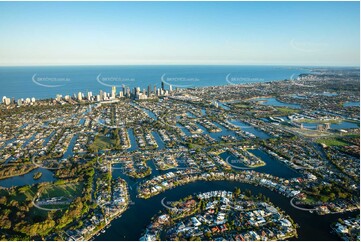 Sunset Aerial Photo Bundall QLD Aerial Photography