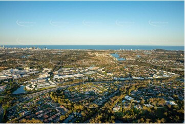 Sunset Aerial Photo Mudgeeraba QLD Aerial Photography