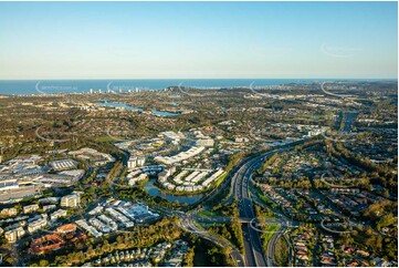 Sunset Aerial Photo Robina QLD Aerial Photography