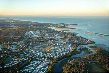 Sunset Aerial Photo Pelican Waters QLD Aerial Photography