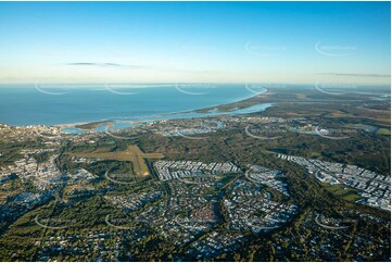 Sunset Aerial Photo Caloundra West QLD Aerial Photography