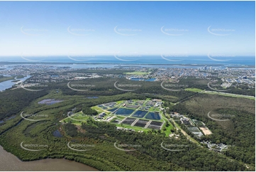 Aerial Photo Coombabah Wastewater Treatment Plant Gold Coast