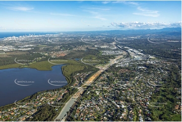 Coomera Connector Construction Helensvale QLD Aerial Photography