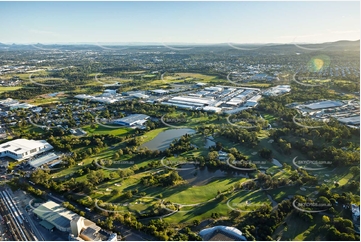 The Brisbane Golf Club at Sunset QLD Aerial Photography