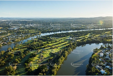 Indooroopilly Golf Club at Sunset QLD Aerial Photography