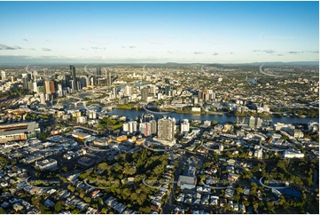 Sunset Aerial Photo Milton QLD Aerial Photography