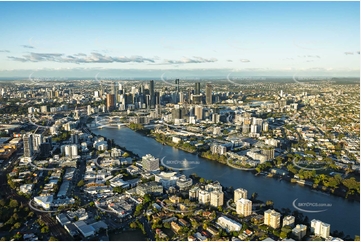 Sunset Aerial Photo Milton QLD Aerial Photography