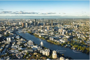 Sunset Aerial Photo West End QLD Aerial Photography