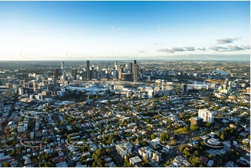 Sunset Aerial Photo Highgate Hill QLD Aerial Photography