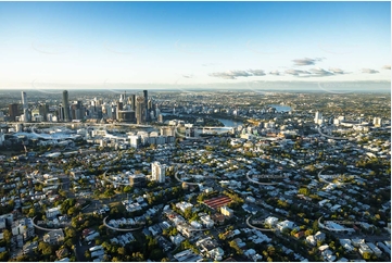Sunset Aerial Photo Highgate Hill QLD Aerial Photography