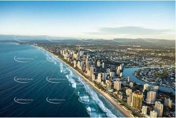Sunrise Aerial Photo Surfers Paradise QLD Aerial Photography