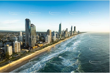 Sunrise Aerial Photo Surfers Paradise QLD Aerial Photography