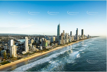 Sunrise Aerial Photo Surfers Paradise QLD Aerial Photography