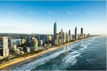 Sunrise Aerial Photo Surfers Paradise QLD Aerial Photography