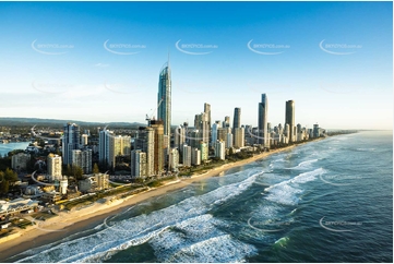 Sunrise Aerial Photo Surfers Paradise QLD Aerial Photography