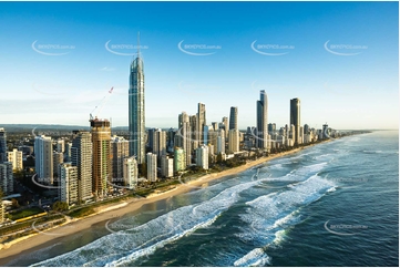 Sunrise Aerial Photo Surfers Paradise QLD Aerial Photography