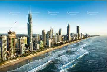 Sunrise Aerial Photo Surfers Paradise QLD Aerial Photography