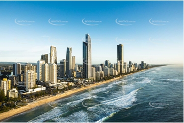 Sunrise Aerial Photo Surfers Paradise QLD Aerial Photography