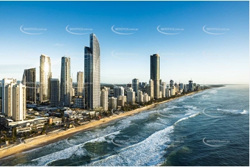 Sunrise Aerial Photo Surfers Paradise QLD Aerial Photography