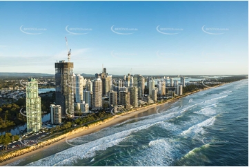 Sunrise Aerial Photo Main Beach QLD Aerial Photography