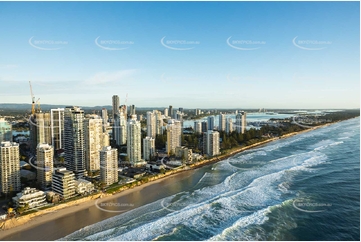 Sunrise Aerial Photo Main Beach QLD Aerial Photography