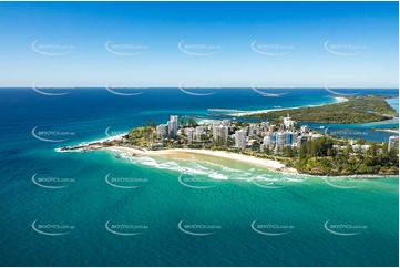 Rainbow Bay at Coolangatta QLD Aerial Photography