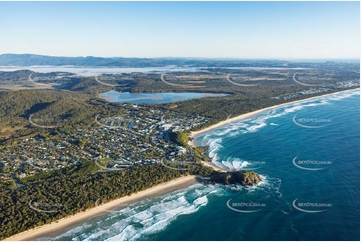 Sunrise Aerial Photo Bogangar NSW Aerial Photography