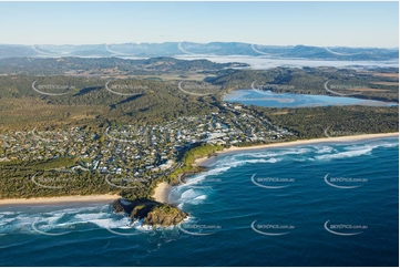Sunrise Aerial Photo Bogangar NSW Aerial Photography