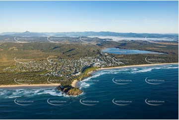 Sunrise Aerial Photo Bogangar NSW Aerial Photography