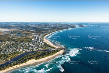 Sunrise Aerial Photo Kingscliff NSW Aerial Photography