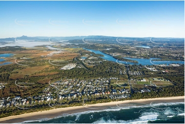 Sunrise Aerial Photo Kingscliff NSW Aerial Photography