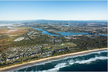 Sunrise Aerial Photo Kingscliff NSW Aerial Photography