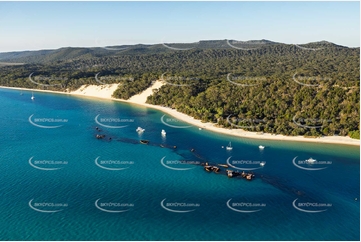 Tangalooma Wrecks Moreton Island QLD Aerial Photography
