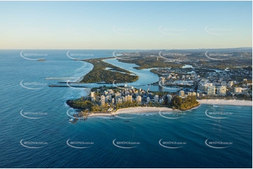 Coolangatta At Sunset - Gold Coast QLD Aerial Photography