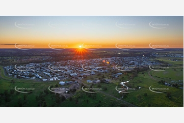 Narrabri At Sunset NSW Aerial Photography