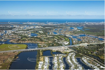 Hope Island Train Station Helensvale QLD Aerial Photography
