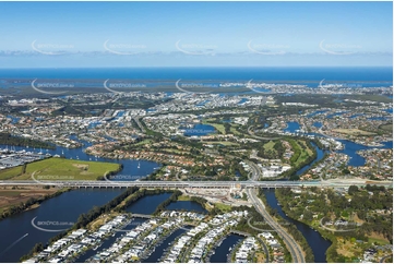 Hope Island Train Station Helensvale QLD Aerial Photography