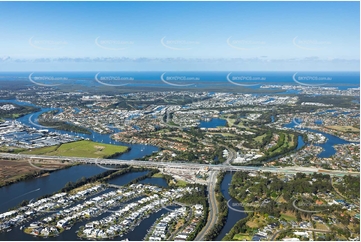 Hope Island Train Station Helensvale QLD Aerial Photography