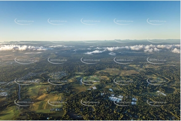 Sunrise Aerial Photo Chambers Flat QLD Aerial Photography