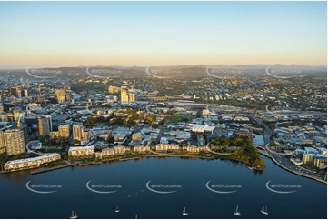 Early Morning Newstead QLD Aerial Photography