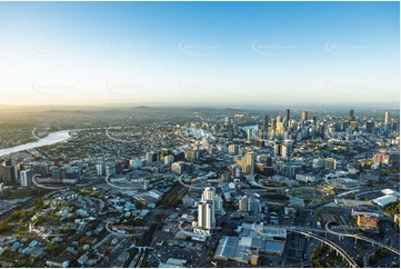 Early Morning Bowen Hills QLD Aerial Photography