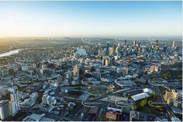 Early Morning Bowen Hills QLD Aerial Photography