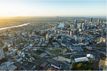 Early Morning Bowen Hills QLD Aerial Photography