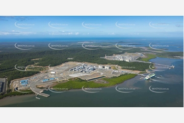 Queensland Curtis LNG Curtis Island QLD Aerial Photography