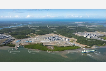 Queensland Curtis LNG Curtis Island QLD Aerial Photography