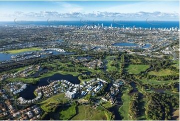 Palm Meadows Carrara QLD Aerial Photography