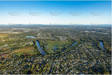 Logan River at Loganlea QLD Aerial Photography