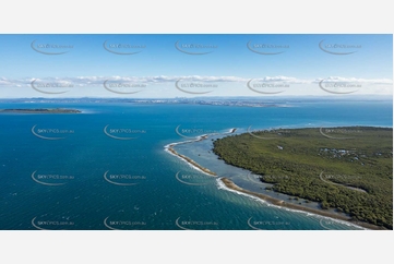 Mud Island Moreton Bay QLD Aerial Photography