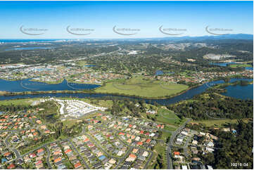 The Coomera River at Upper Coomera QLD Aerial Photography