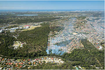 Hazard Reduction Fire at Oxenford QLD Aerial Photography